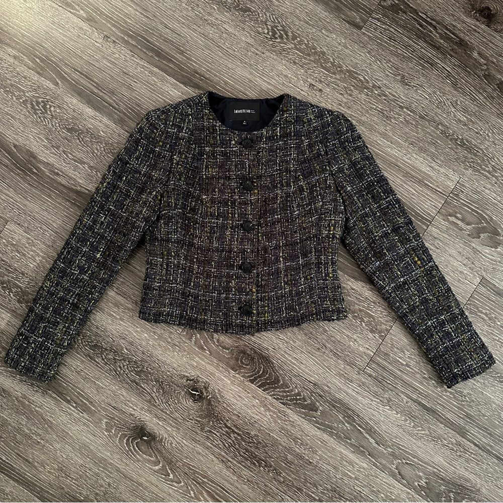 Lafayette 148 cropped tweed blazer